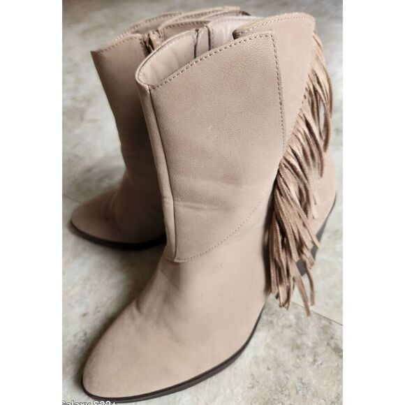 Maurices western fringed ankle boots m - Picture 1 of 12